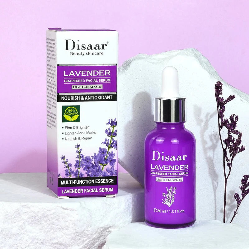 Disaar Lavender Grapeseed Facial Serum – Brightening Nourishing Face Serum (30ml)