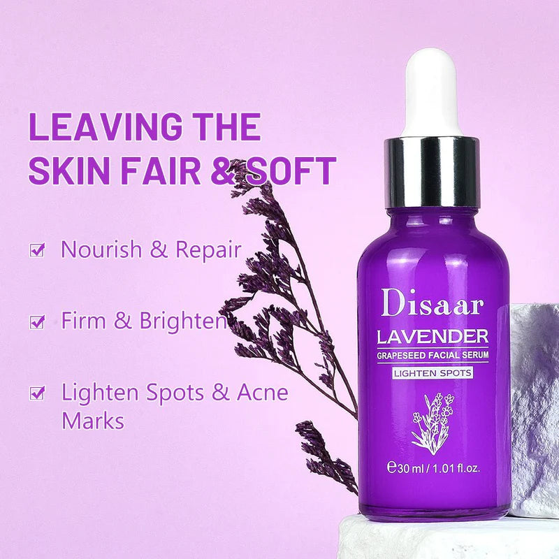 Disaar Lavender Grapeseed Facial Serum – Brightening Nourishing Face Serum (30ml)
