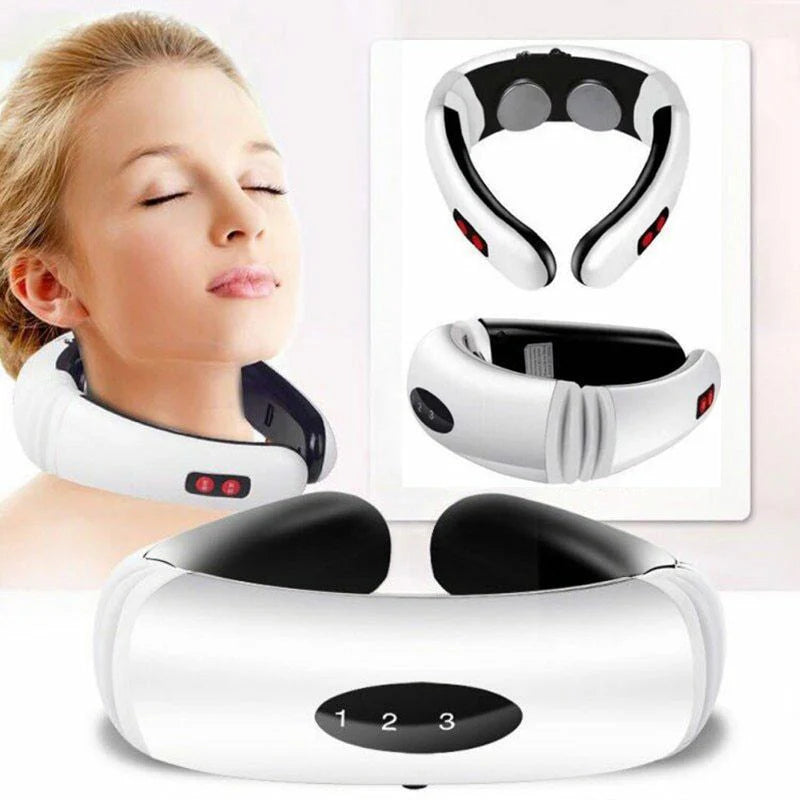 Smart Electric Pulse Neck Massager – EMS Cervical Neck  Shoulder Pain Relief Massager