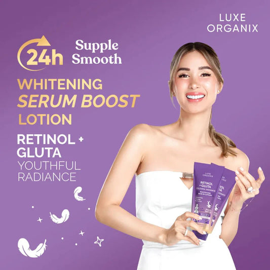 Luxe Organix Whitening Serum Lotion Collection – 24H Hydration Radiant Skin (350ml)