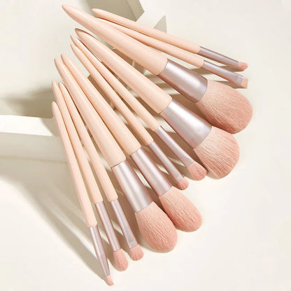 11-Piece Professional Makeup Brush Set with Ribbon Storage Bag