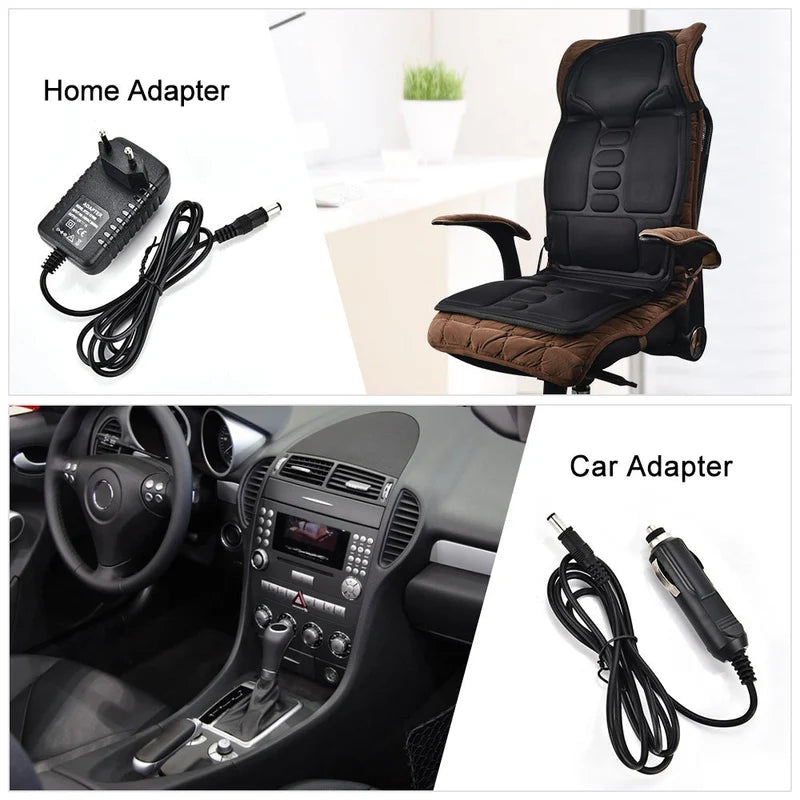 Deluxe Heated Seat Massage Cushion – Full Body Massage Chair Pad for Home, Office Car