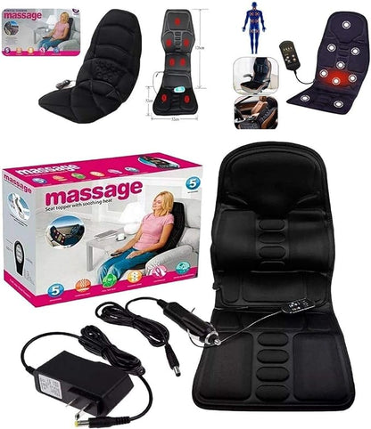 Deluxe Heated Seat Massage Cushion – Full Body Massage Chair Pad for Home, Office Car